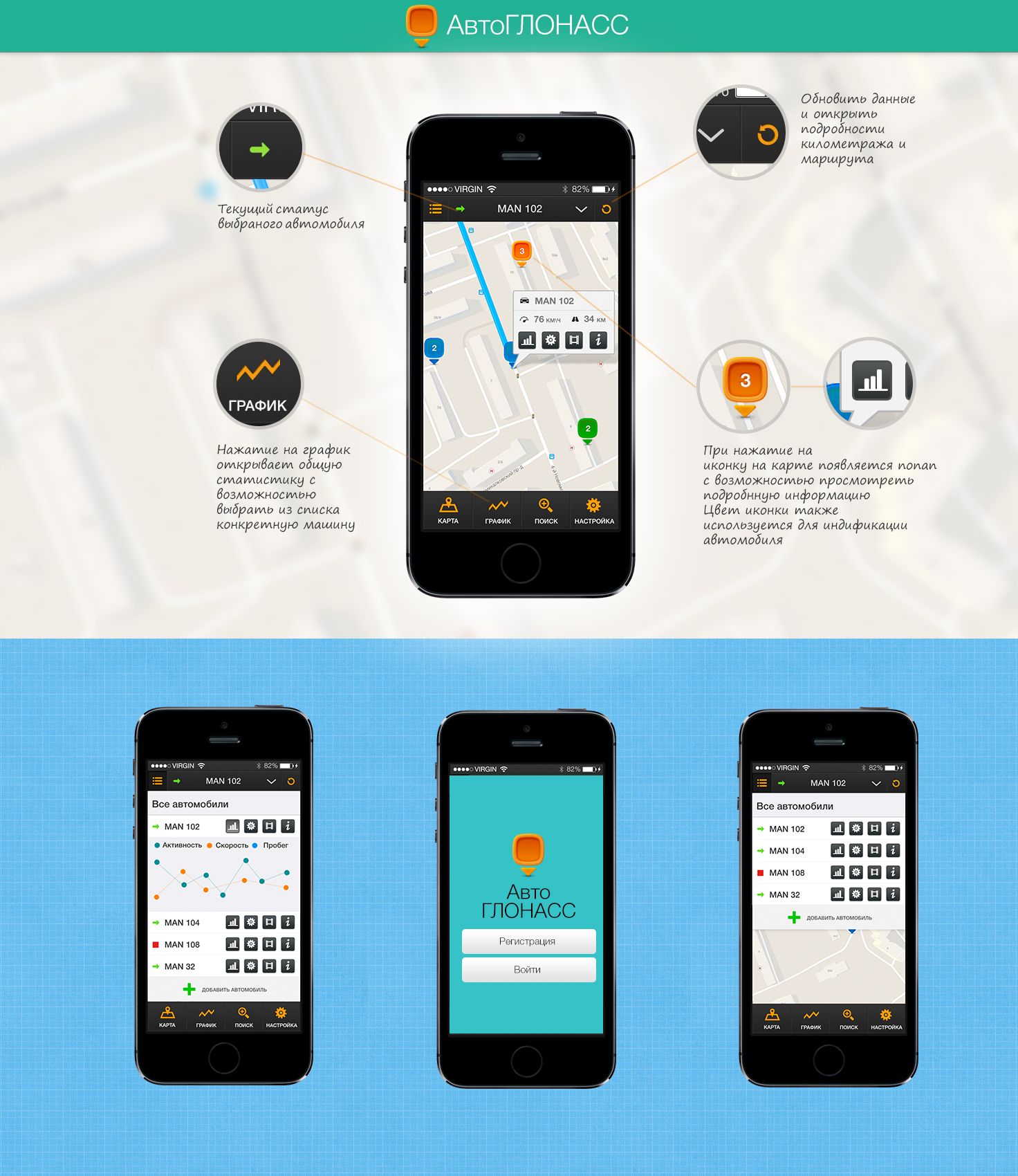 Дизайн мобильного приложения (объекты на карте) - дизайнер roma_d