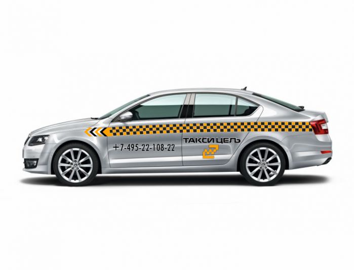 Рекламное оформление автомобиля такси - дизайнер fMjkE