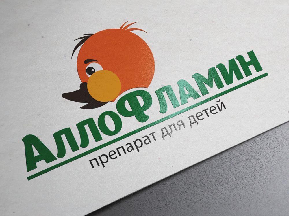 Логотип препарата Аллофламин - дизайнер lion_design