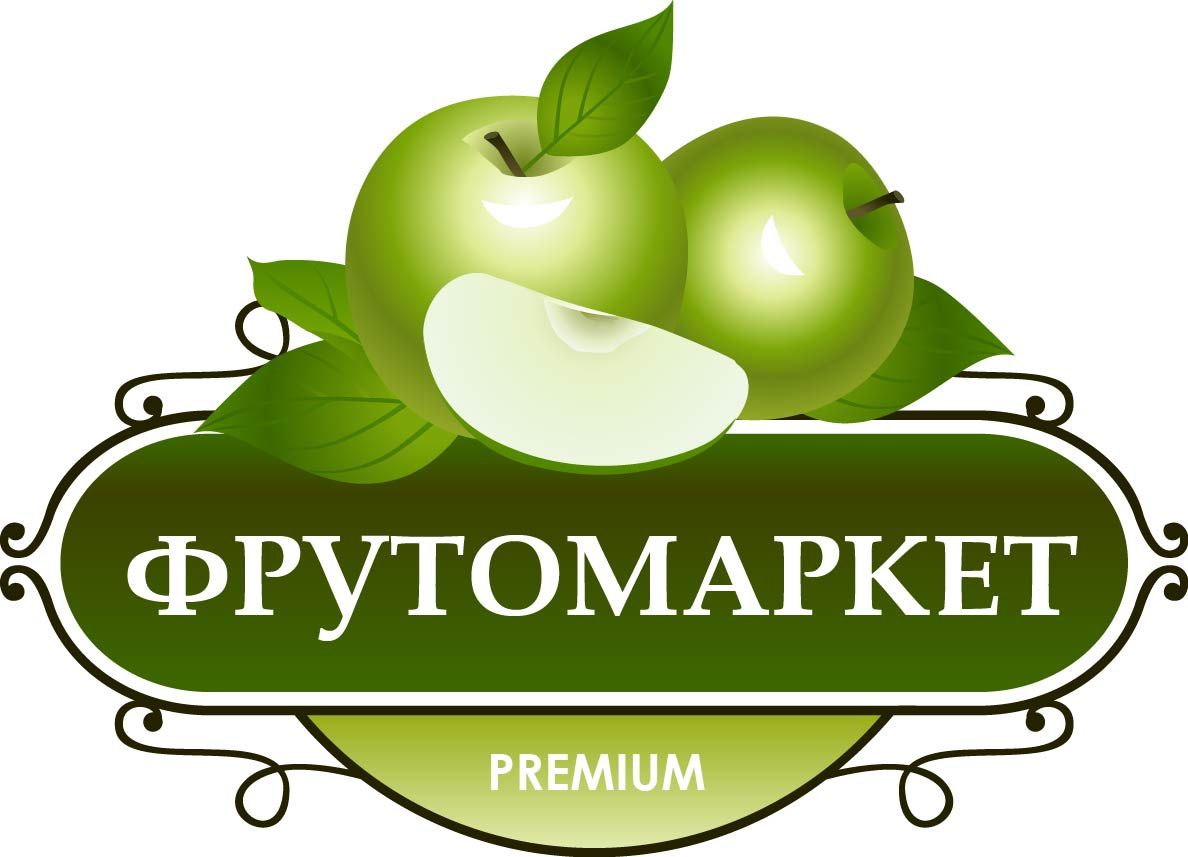 Логотип-вывеска фруктово-овощных магазинов премиум - дизайнер yackoff