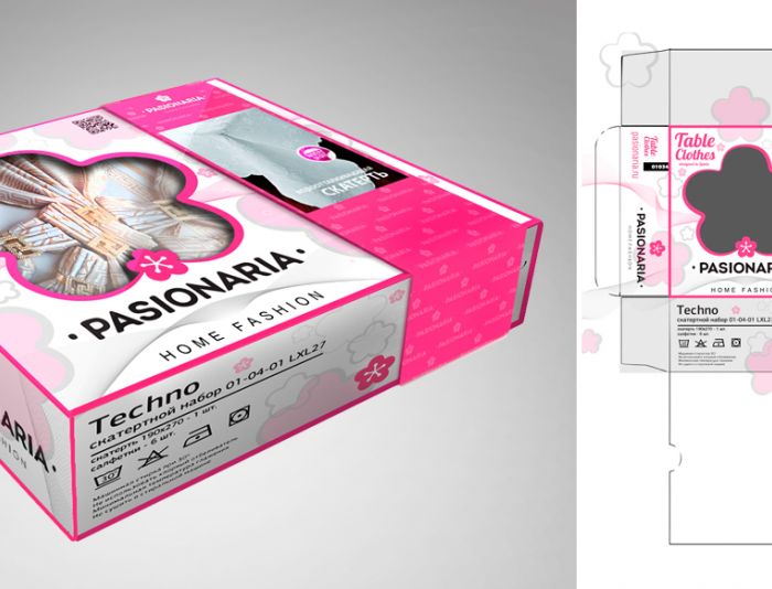 Создание макета подарочной упаковки для скатертей - дизайнер angelalobanova
