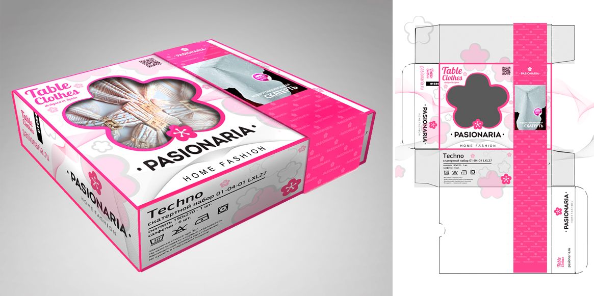 Создание макета подарочной упаковки для скатертей - дизайнер angelalobanova