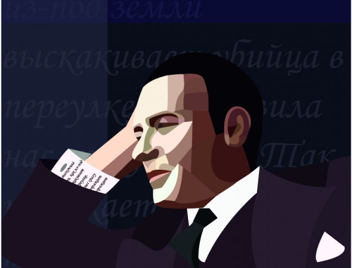 Плакат-портрет Михаила Булгакова - дизайнер Darik
