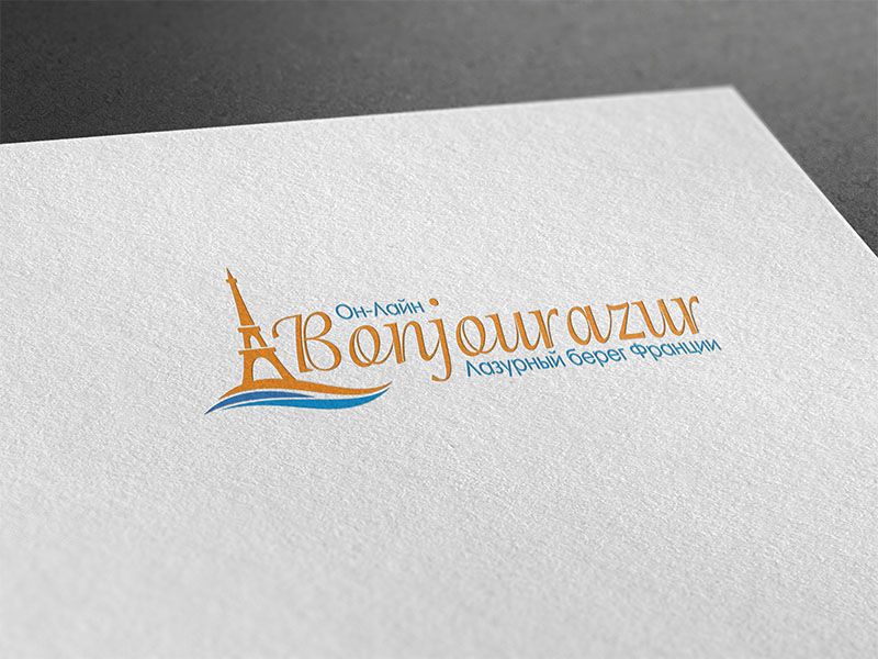 Bonjourazur разработка логотипа портала - дизайнер kurgan_ok