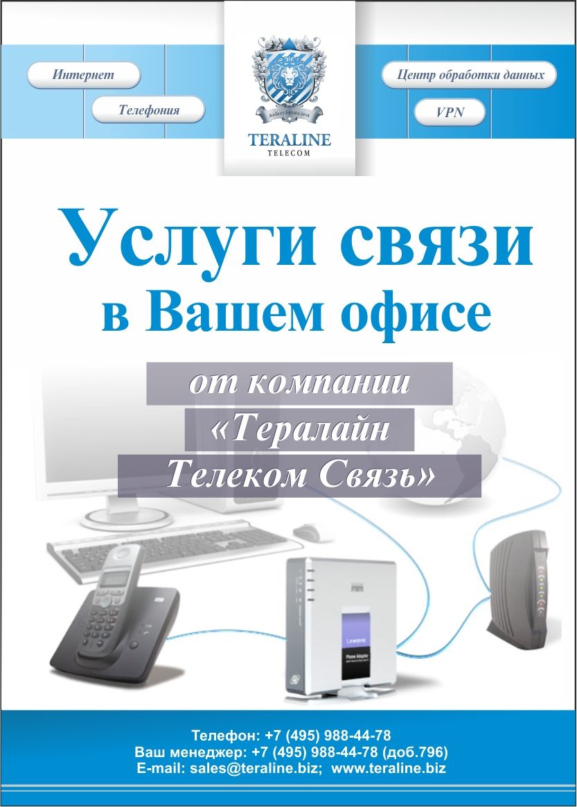 Рекламная листовка телеком-услуг (B2B) - дизайнер guki73