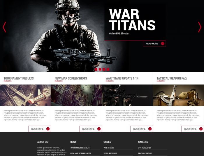 Дизайн сайта для компании-разработчика игр - дизайнер somenew