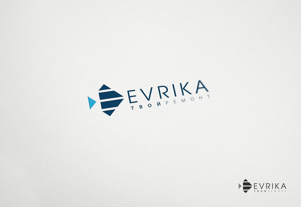 Логотип строительной компании Эврика - дизайнер GreenRed