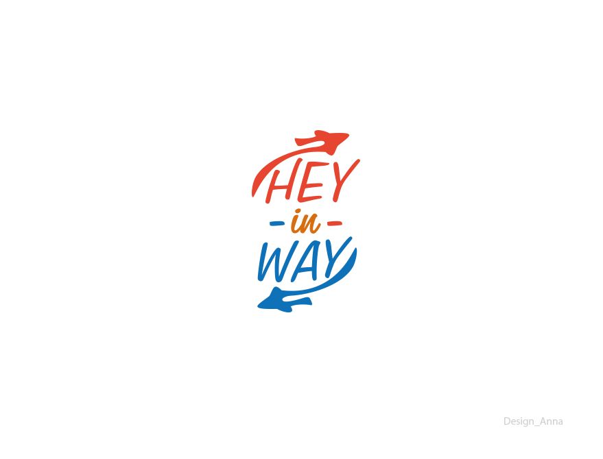 Лого сайта совместных путешествий HEY-in-WAY - дизайнер Design_Anna
