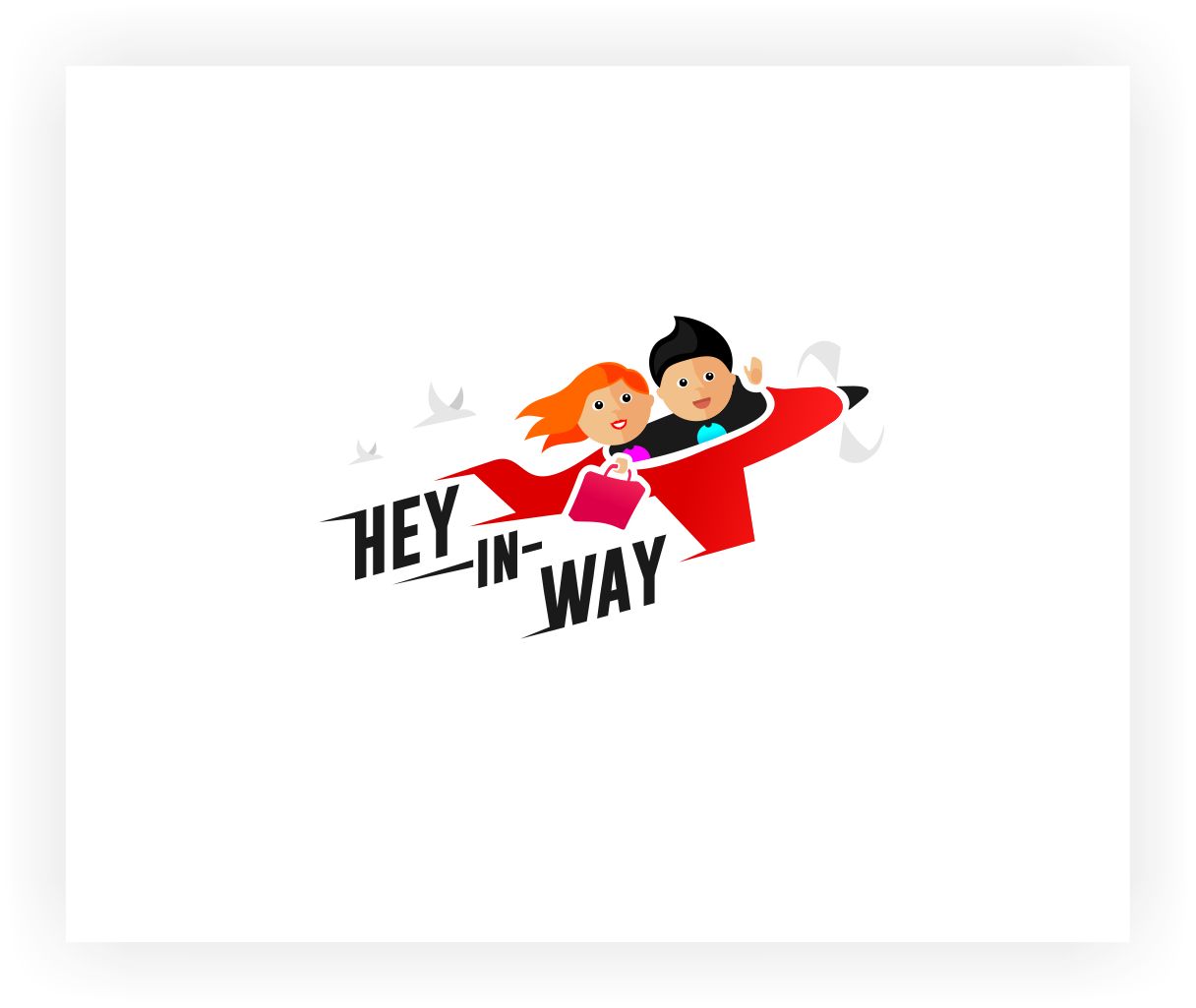 Лого сайта совместных путешествий HEY-in-WAY - дизайнер D_A