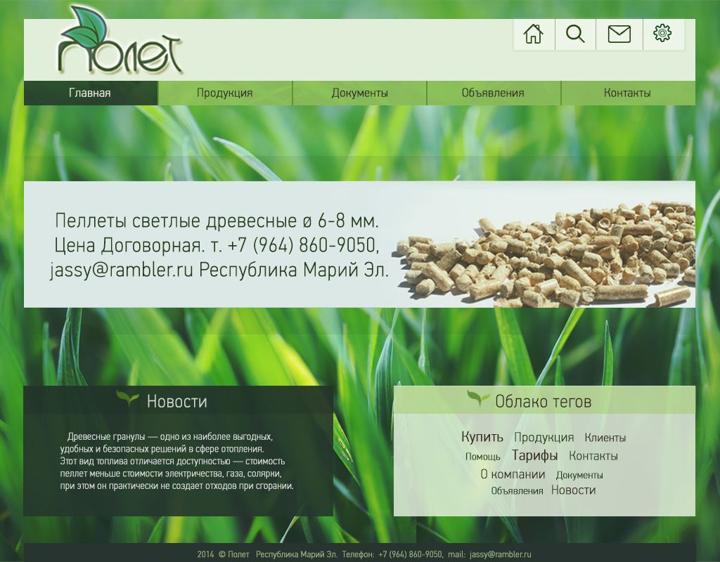 Редизайн главной страницы pellet12.ru - дизайнер Foxtian