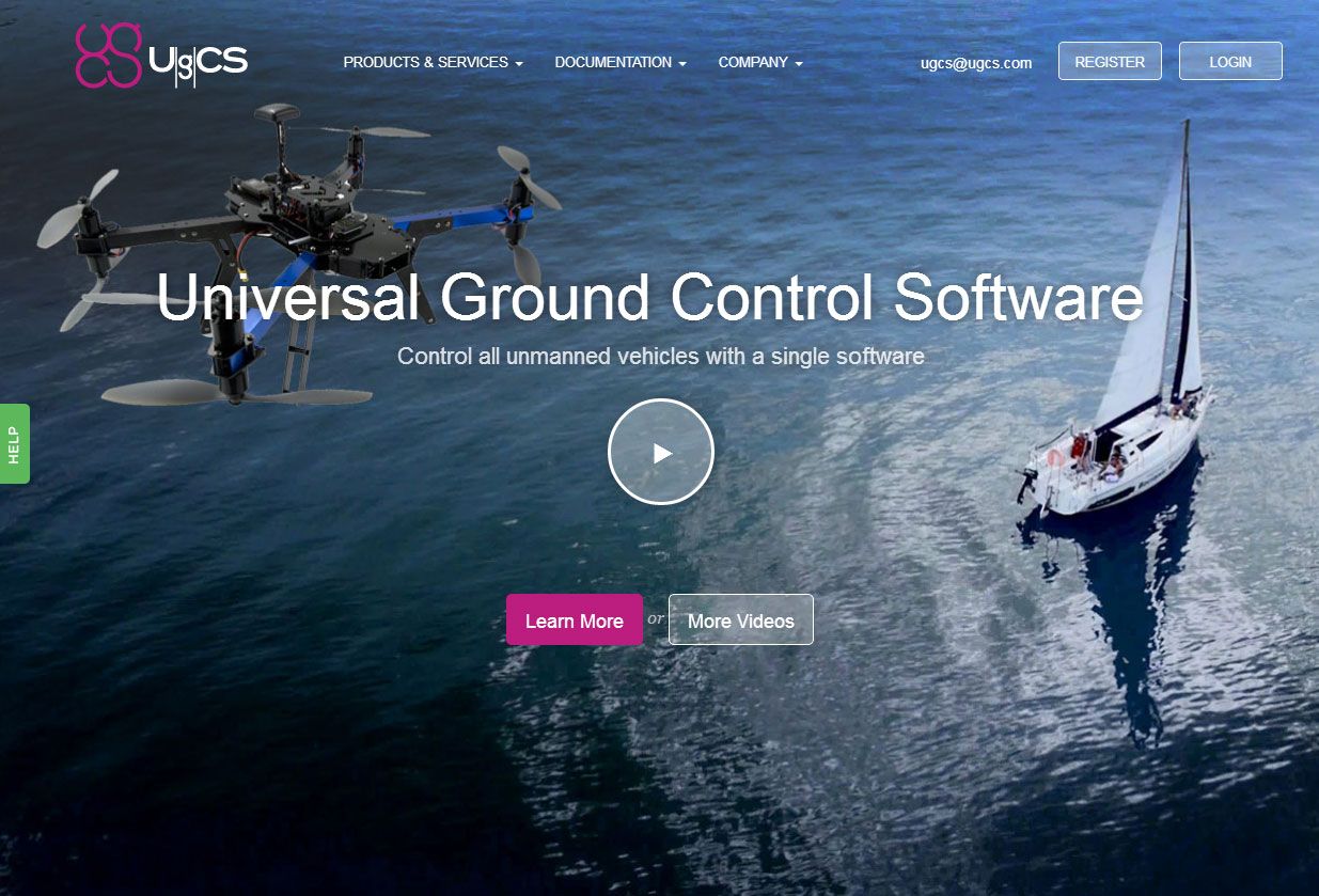 Сайт продукта Universal ground control software - дизайнер entersalon