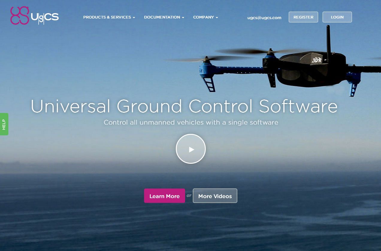 Сайт продукта Universal ground control software - дизайнер entersalon