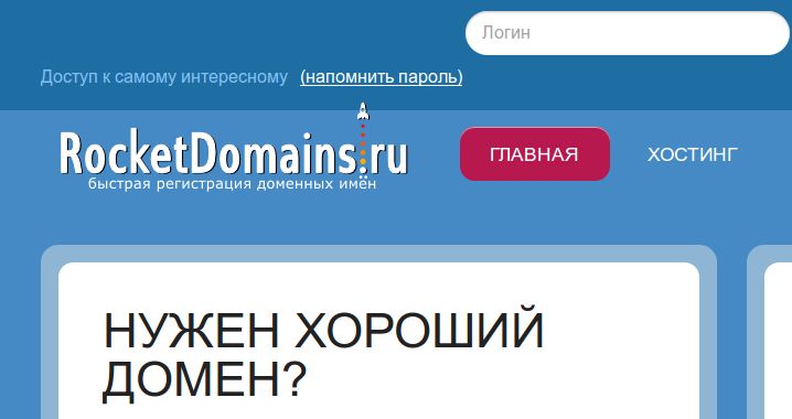 Логотип для регистратора RocketDomains.ru - дизайнер illari_sochi
