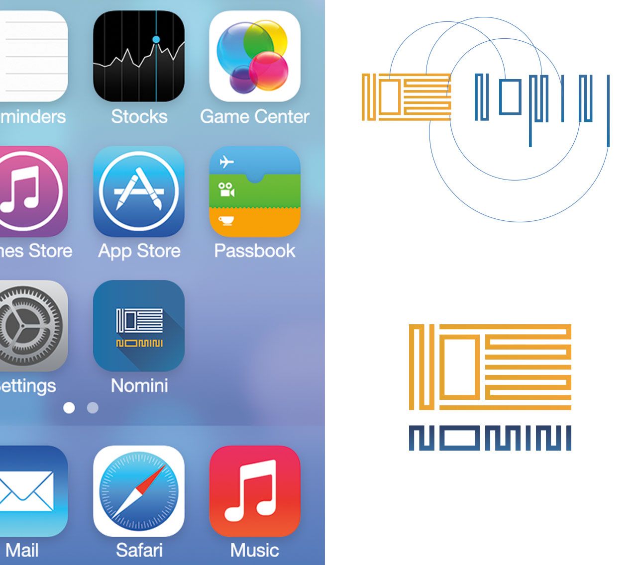Логотип и иконка для iOS-приложения Nomini - дизайнер Knock-knock