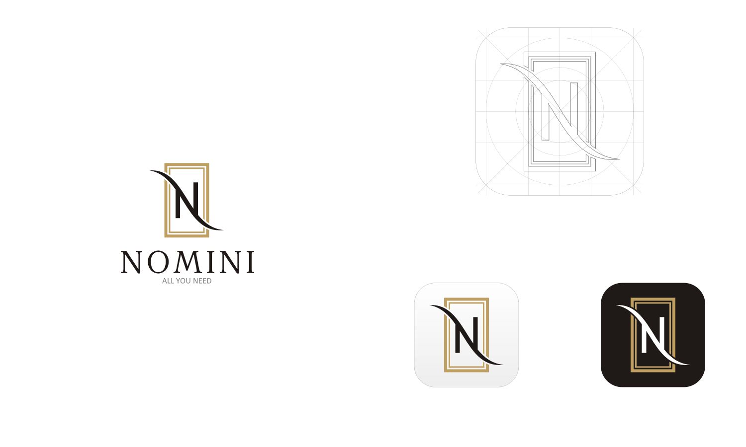 Логотип и иконка для iOS-приложения Nomini - дизайнер Dramn