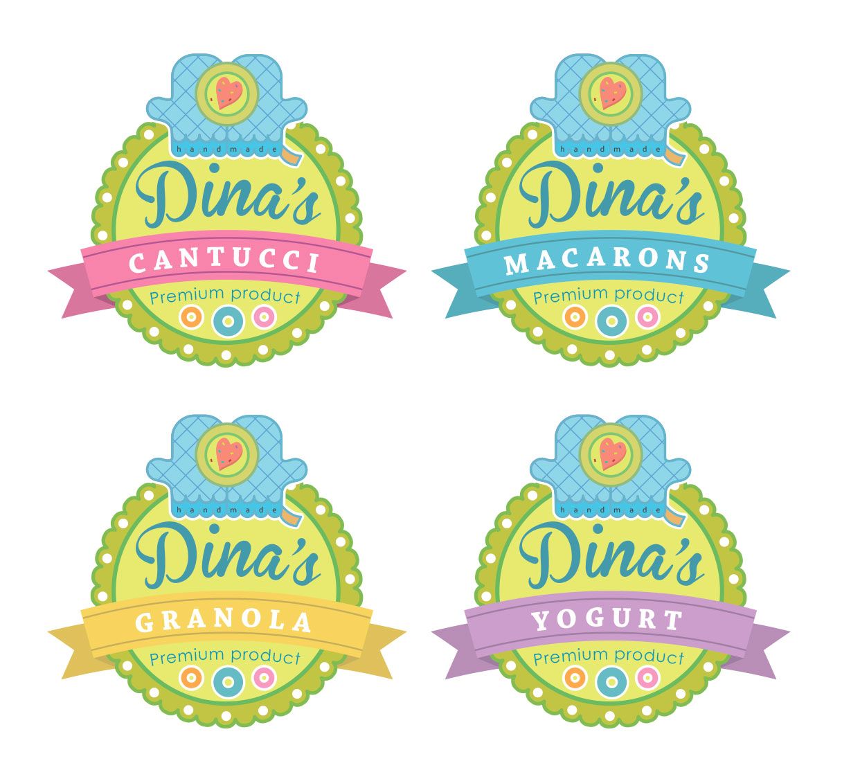 Лого для кондитерских изделий DINA's - дизайнер Knock-knock