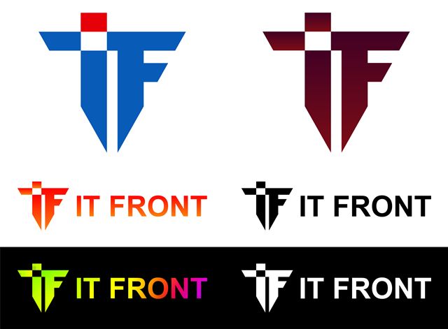 Создание логотипа компании АйТи Фронт (itfront.ru) - дизайнер smokey