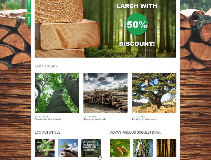 Веб-сайт для лесоперерабатывающей компании - дизайнер Irina_E