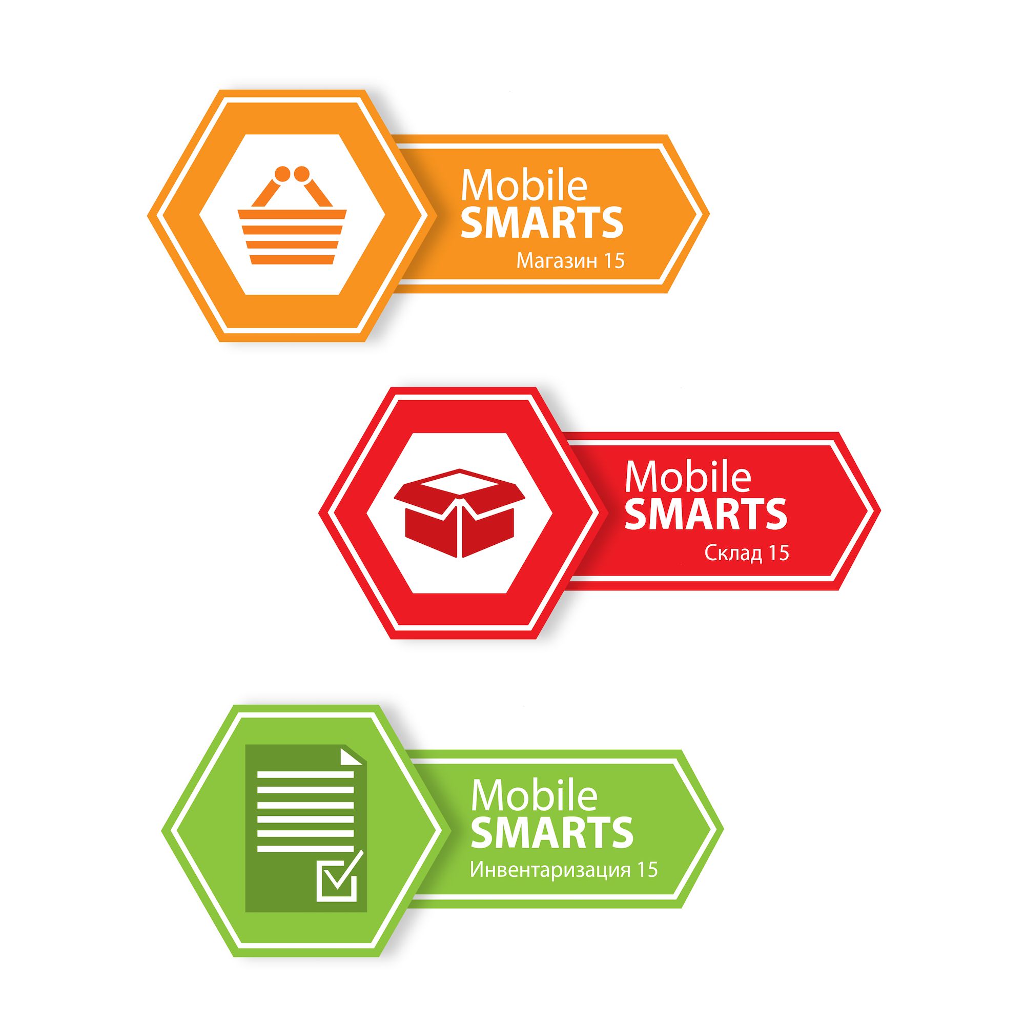Логотипы серии программных продуктов Mobile SMARTS - дизайнер Pulkov