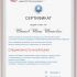 Сертификат для университета МТУСИ - дизайнер OlgaAI