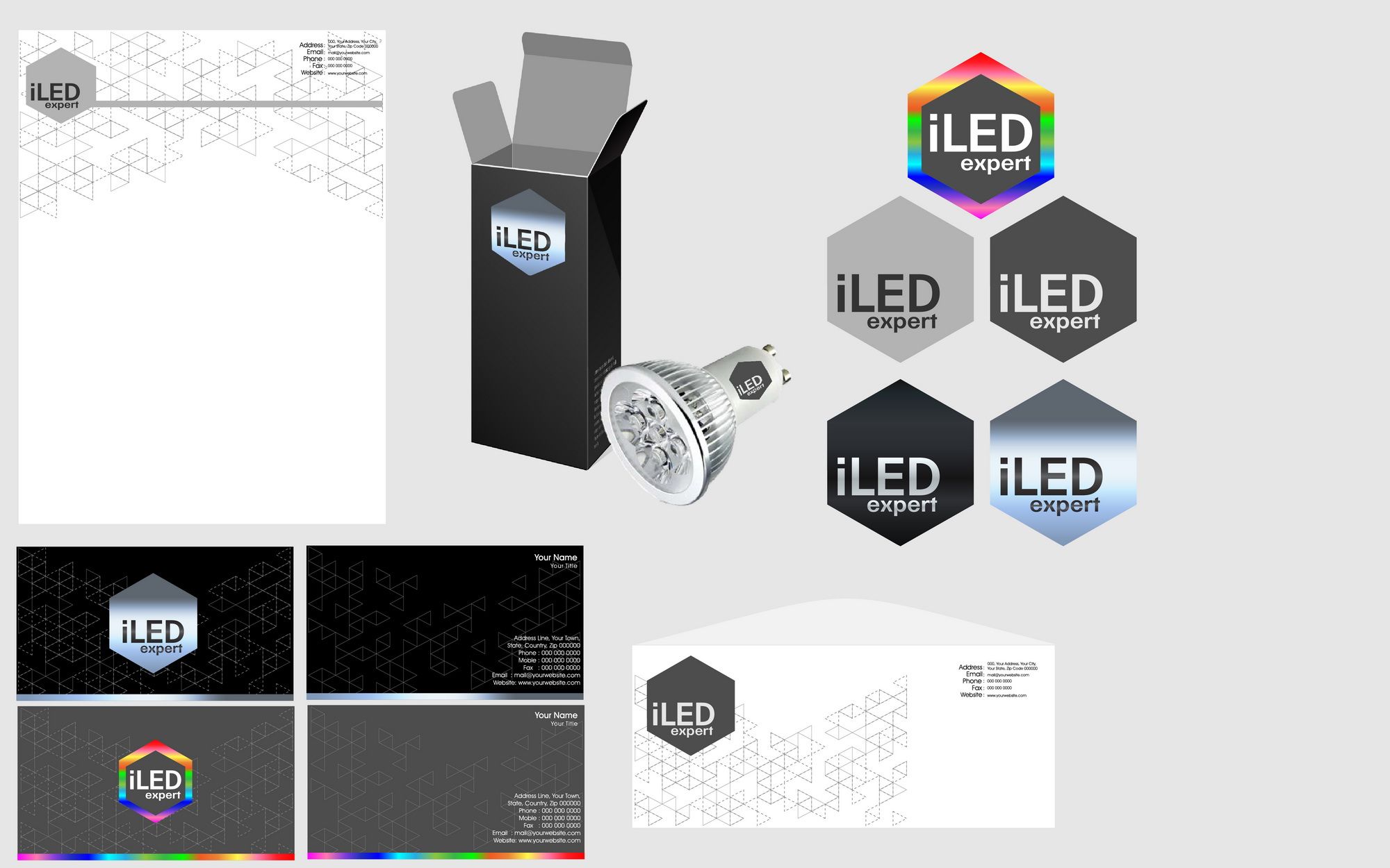 Логотип и фирменный стиль для iLed Expert - дизайнер Chinkee