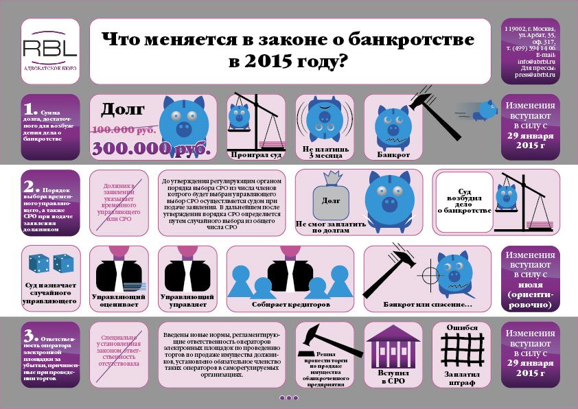 Инфографика по банкротству юридических лиц - дизайнер LviSHa
