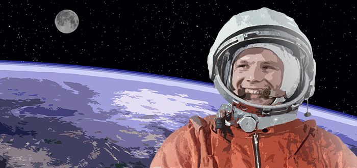 Плакат «Гагарин в космосе» - дизайнер Sketch_Ru