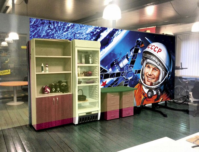 Плакат «Гагарин в космосе» - дизайнер asimbox