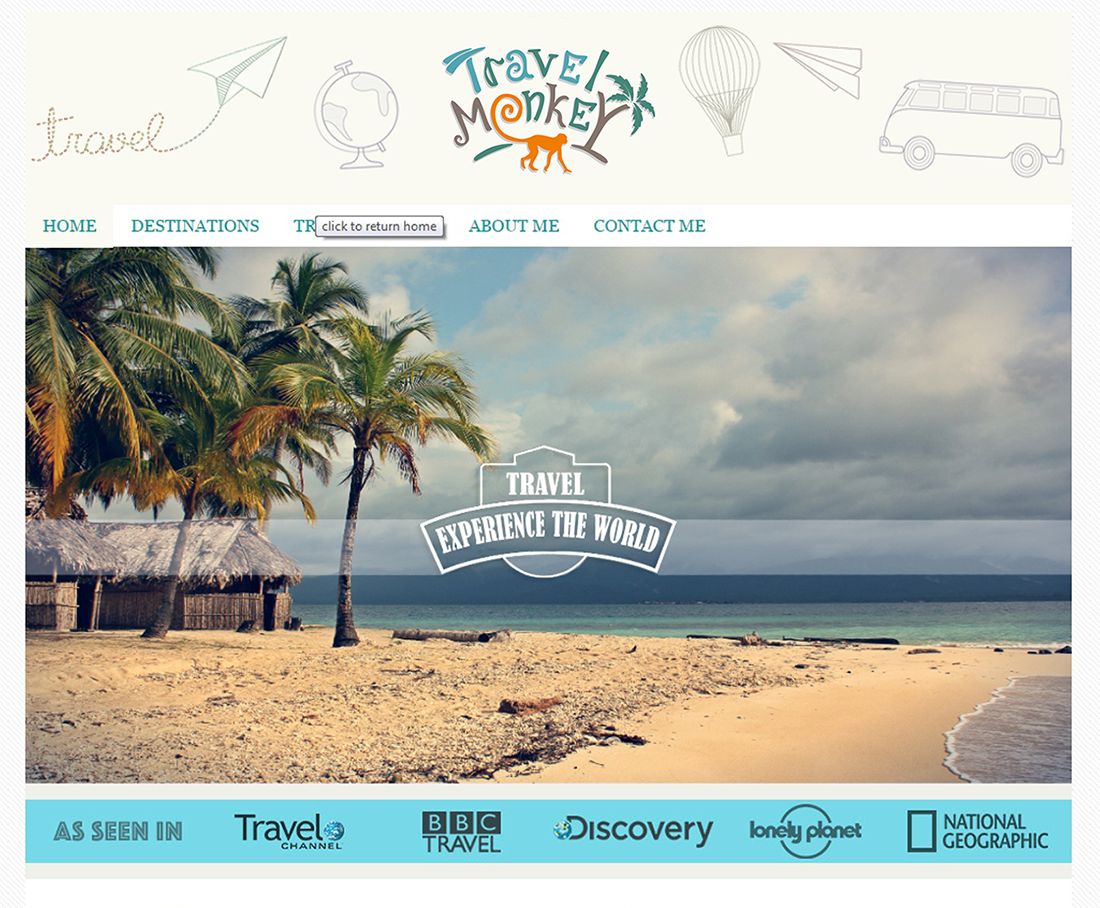 Логотип для сайта о путешествиях Travel Monkey - дизайнер LAK