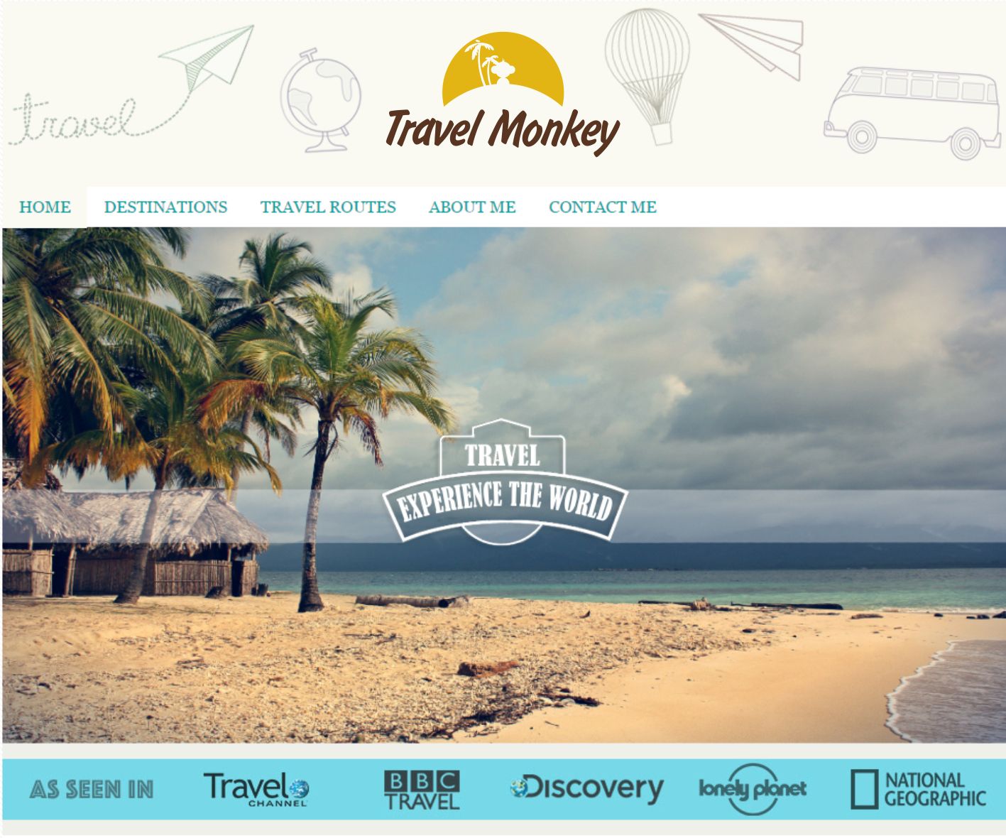 Логотип для сайта о путешествиях Travel Monkey - дизайнер VictorBazine