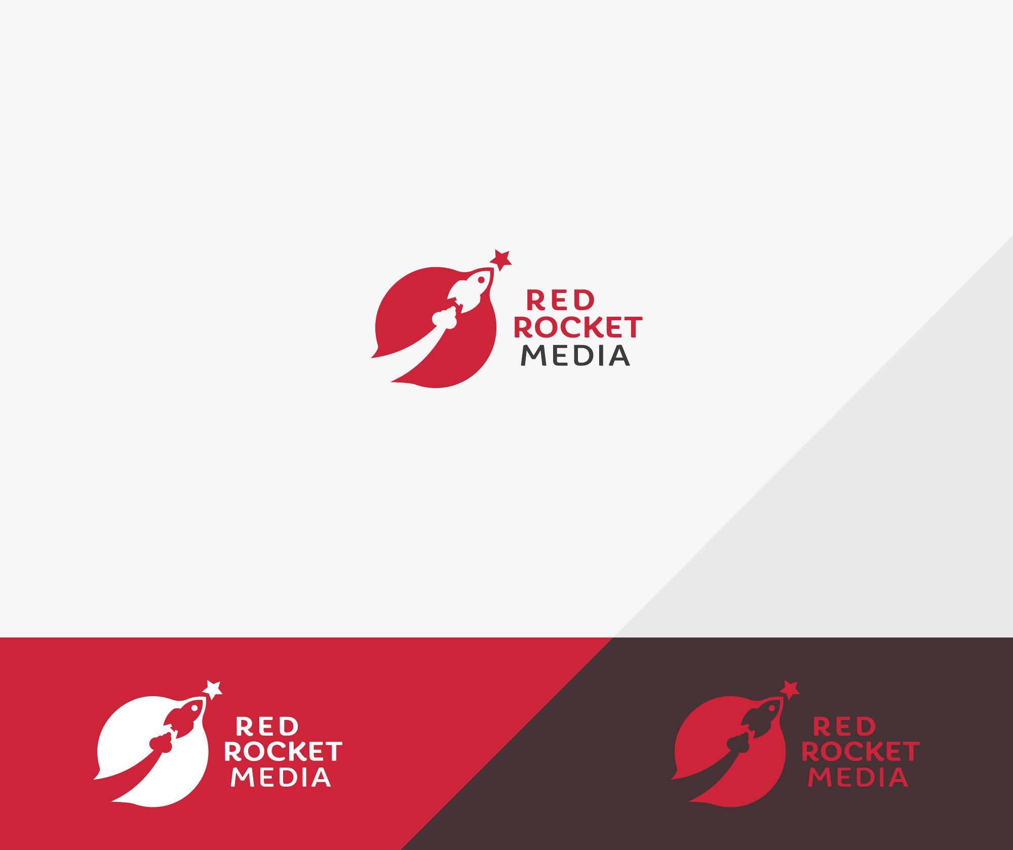 Лого и фирменный стиль для RedRocketMedia - дизайнер nuttale