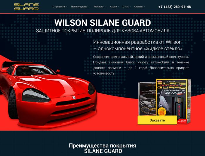 Landing page для silaneguard.ru - дизайнер KS-Arts