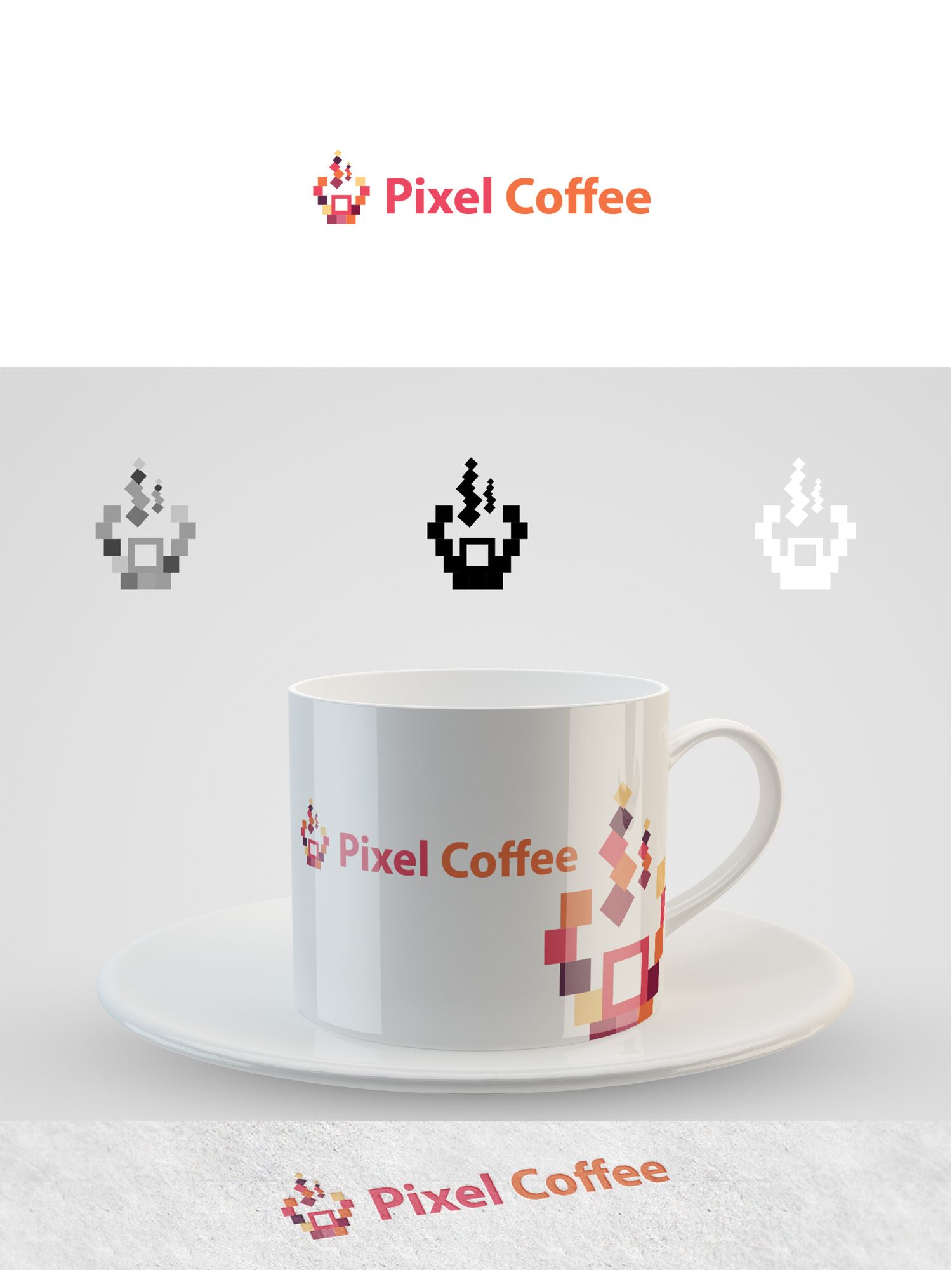 Лого и фирменный стиль для Pixel Coffee - дизайнер djmirionec1