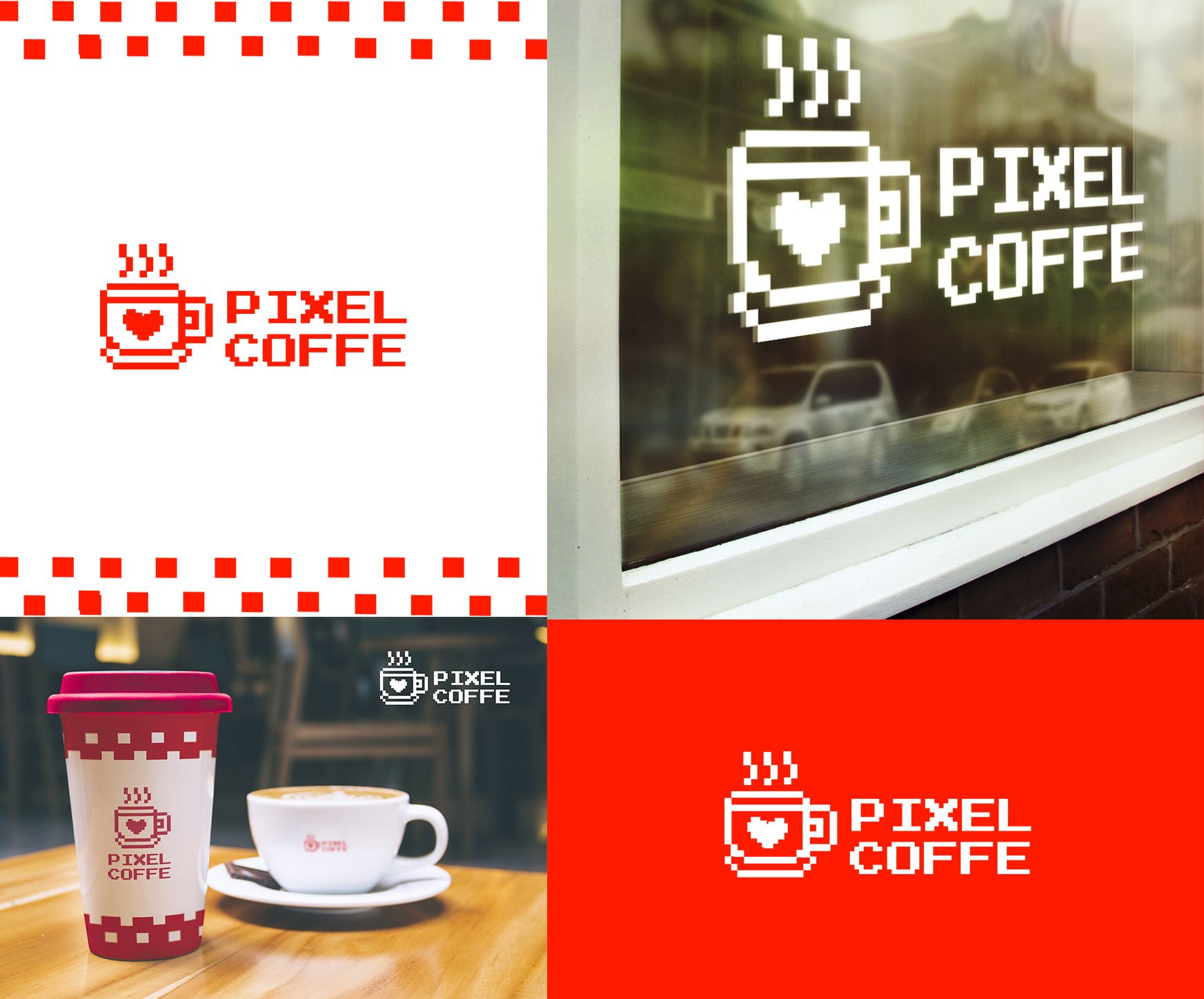 Лого и фирменный стиль для Pixel Coffee - дизайнер SmolinDenis