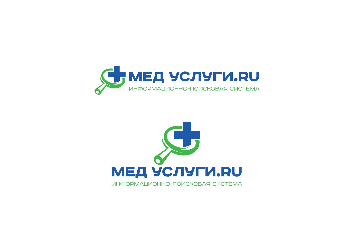 Логотип для Мед Услуги .ru  Информационно-Поисковая система - дизайнер zanru