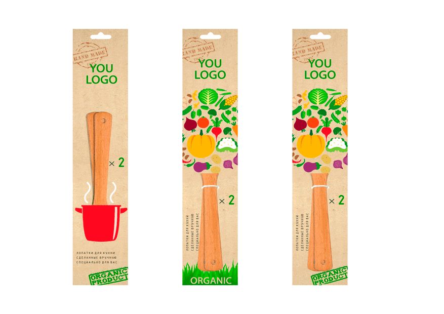 Дизайн упаковки для набора деревянных лопаток - дизайнер Polly668
