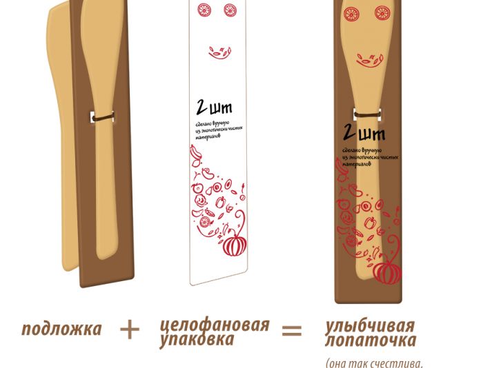 Дизайн упаковки для набора деревянных лопаток - дизайнер emokvadro