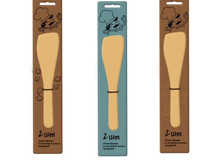 Дизайн упаковки для набора деревянных лопаток - дизайнер emokvadro
