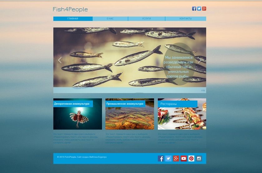 Веб-сайт для fish4people.u - дизайнер OlefirovaE