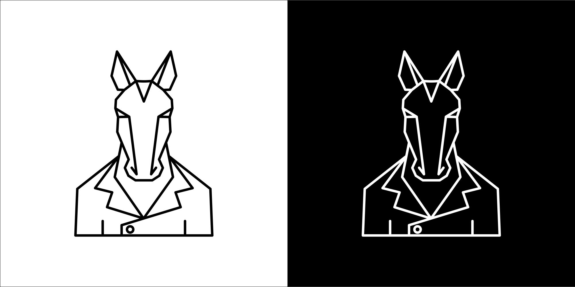 Логотип для Конь в пальто - дизайнер monkeydonkey
