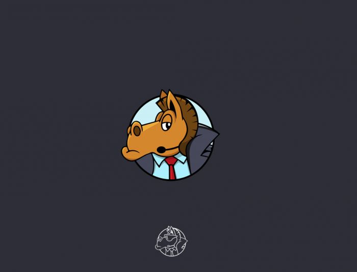 Логотип для Конь в пальто - дизайнер webgrafika