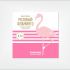 Этикетка для питьевой воды Розовый фламинго - дизайнер IsaevaDV