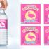 Этикетка для питьевой воды Розовый фламинго - дизайнер andblin61