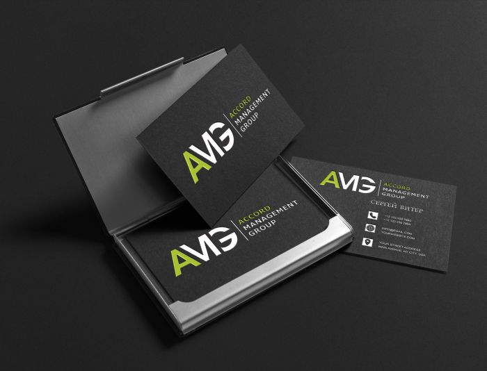 Лого и фирменный стиль для «Accord Management Group»   (AMG) - дизайнер serz4868