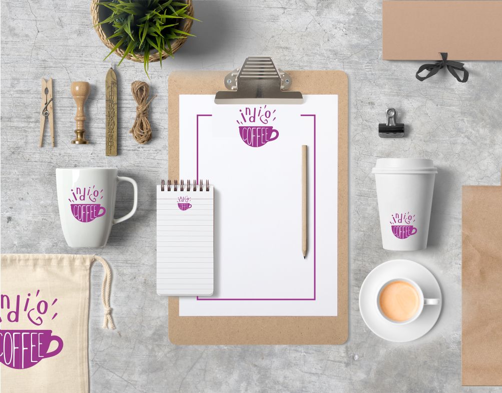 Лого и фирменный стиль для Indigo coffee - дизайнер Marusya