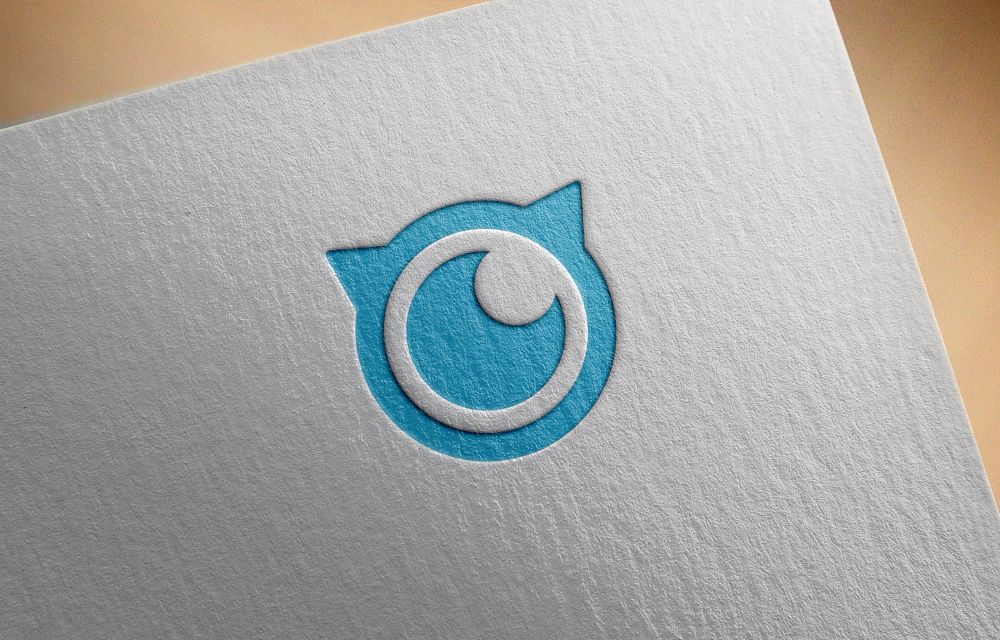 Логотип для обыграть кошку с глазами  - дизайнер zozuca-a