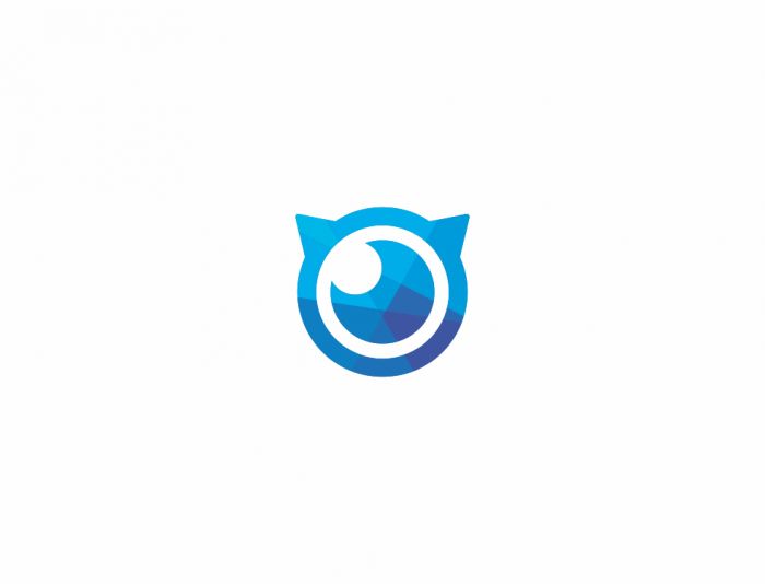Логотип для обыграть кошку с глазами  - дизайнер zozuca-a