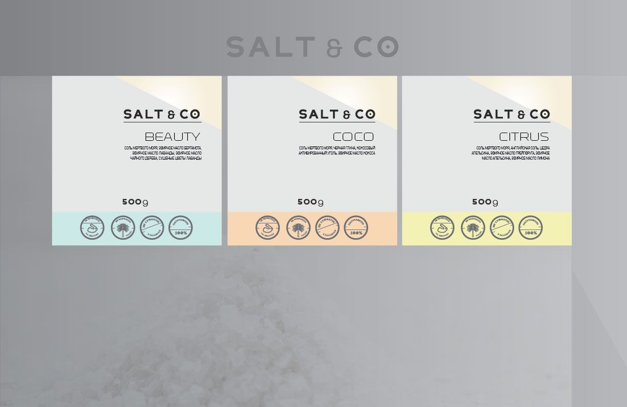 Упаковка соли для ванн Salt & Co. - дизайнер deevvaa