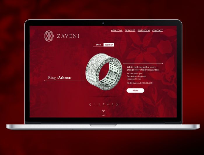 Landing page для ZAVENI.com | Дорогой/Luxury landing для ювелира - дизайнер versalio108