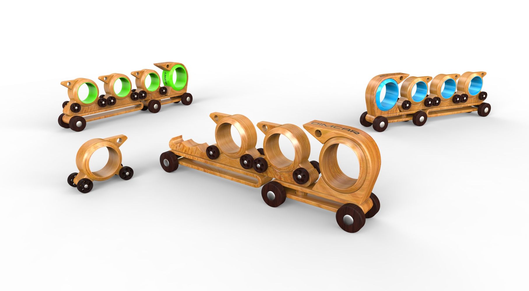 Детская машинка из дерева - дизайнер 3Dimsis